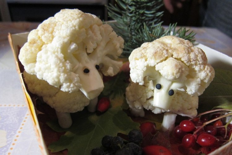 Поделки из овощей и фруктов - фото