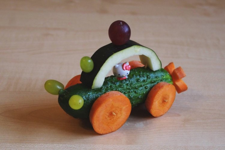 Поделки из овощей и фруктов - фото