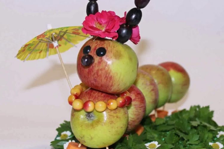 Поделки из овощей и фруктов - фото