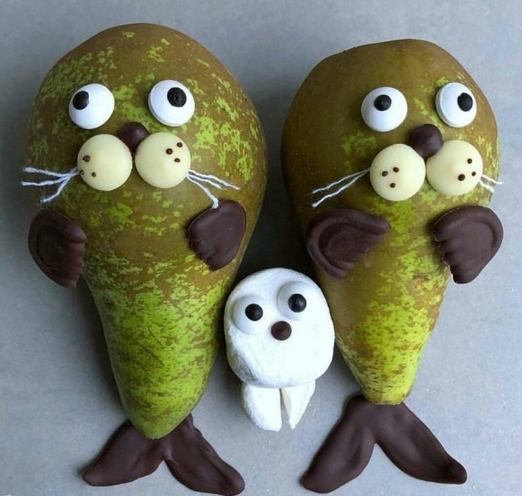 Поделки из овощей и фруктов - фото