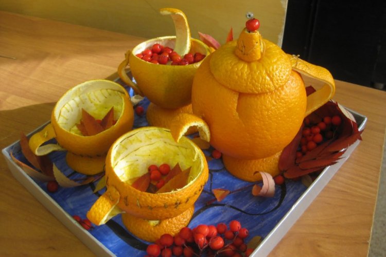 Сервиз из овощей и фруктов
