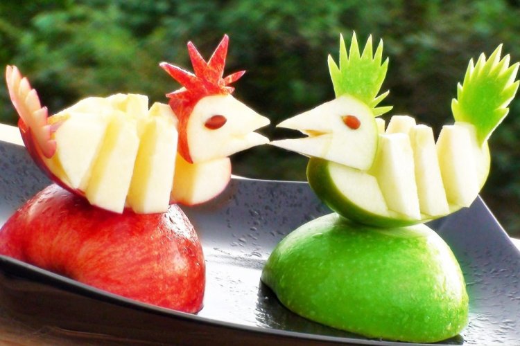 Поделки из яблок - фото