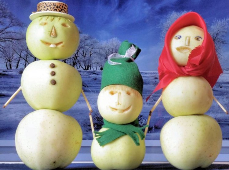 Поделки из яблок - фото