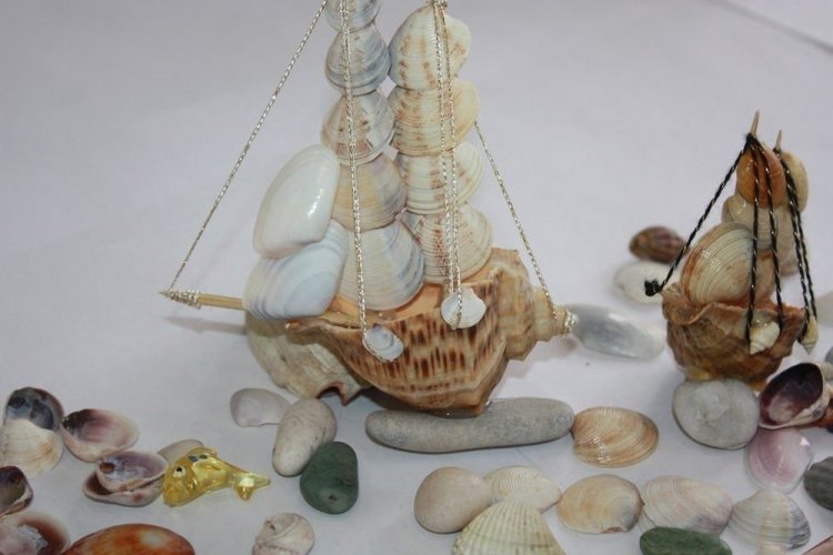 Кораблики из ракушек