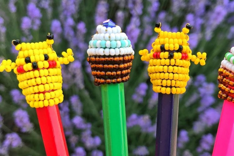 Насадки на карандаши и ручки из бисера