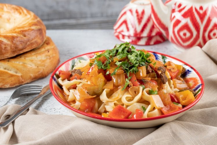 Лагман с капустой