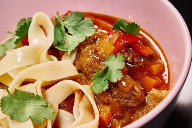 Лагман с грибами