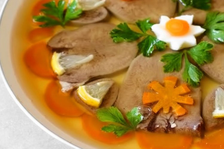 Заливное из языка с желатином