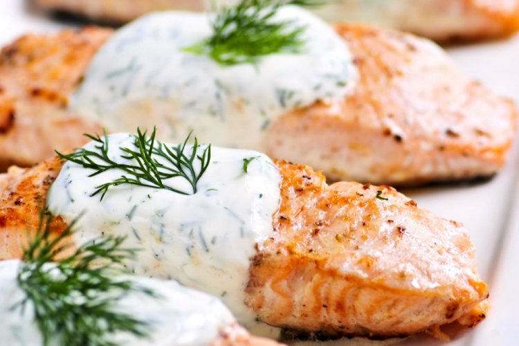 Форель с творожным сыром