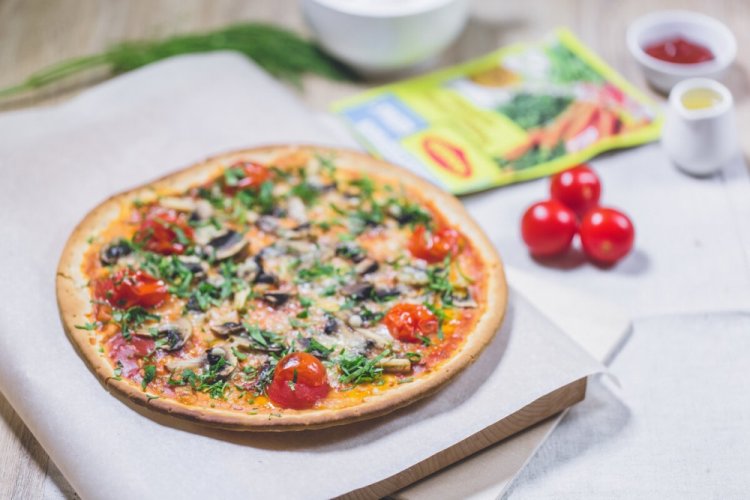 Постная пицца с тофу