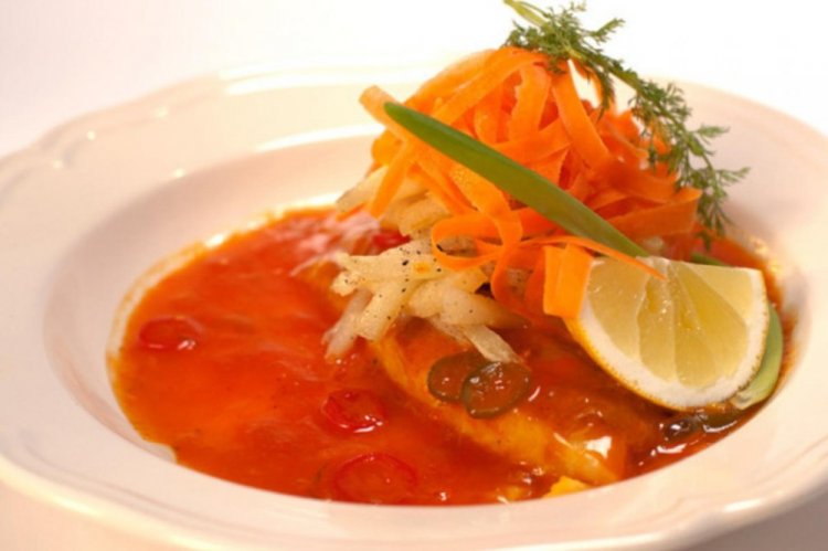 Тилапия в морковно-грейпфрутовом соке