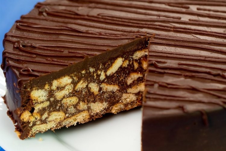 Шоколадный торт без выпечки