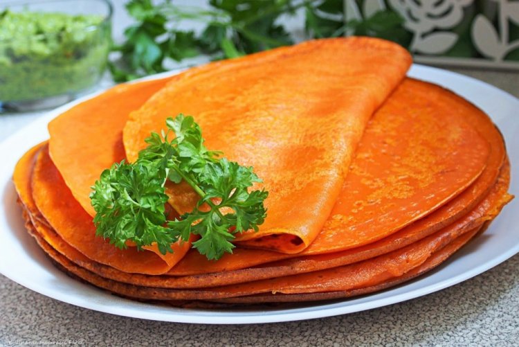 Тесто на блины с томатным соком