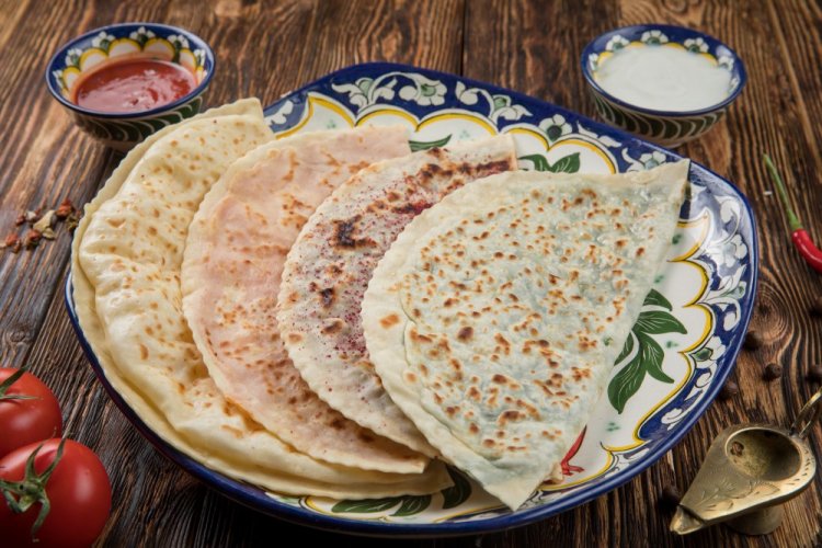 Кутабы с грибами