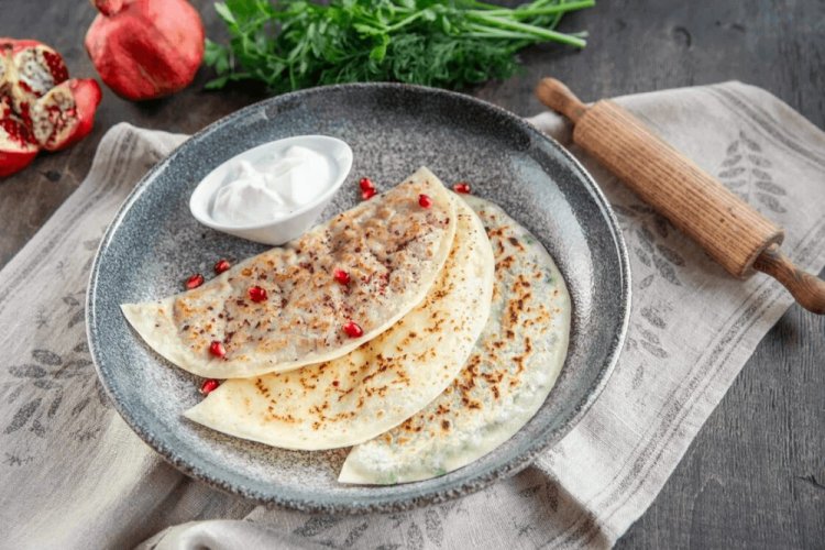 Кутабы со шпинатом