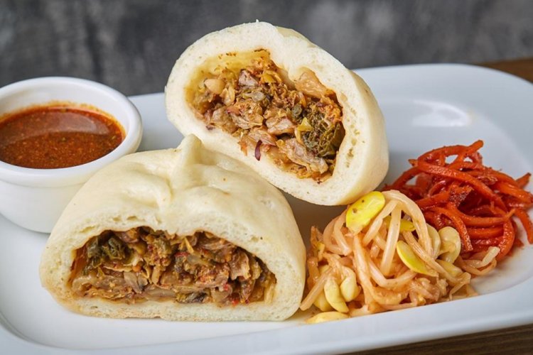 Пянсе с кимчи и фаршем