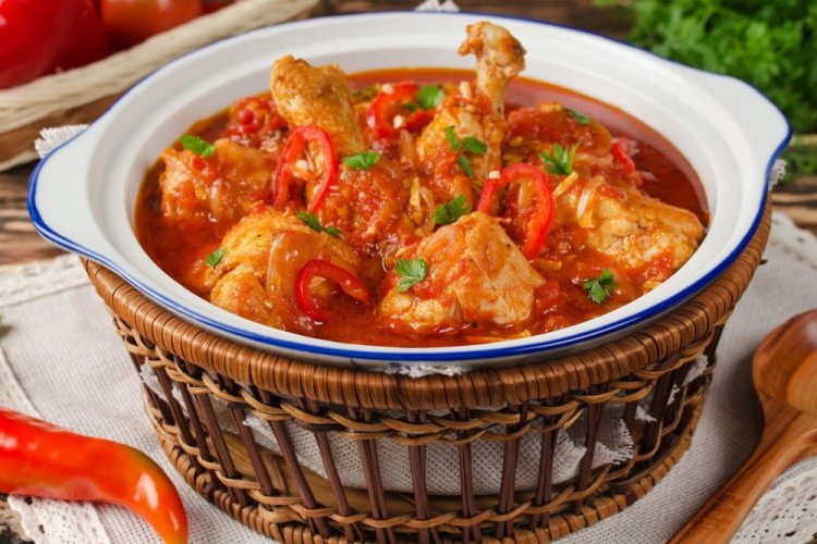 Чахохбили с томатами в собственном соку