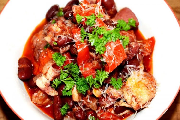 Чахохбили с фасолью