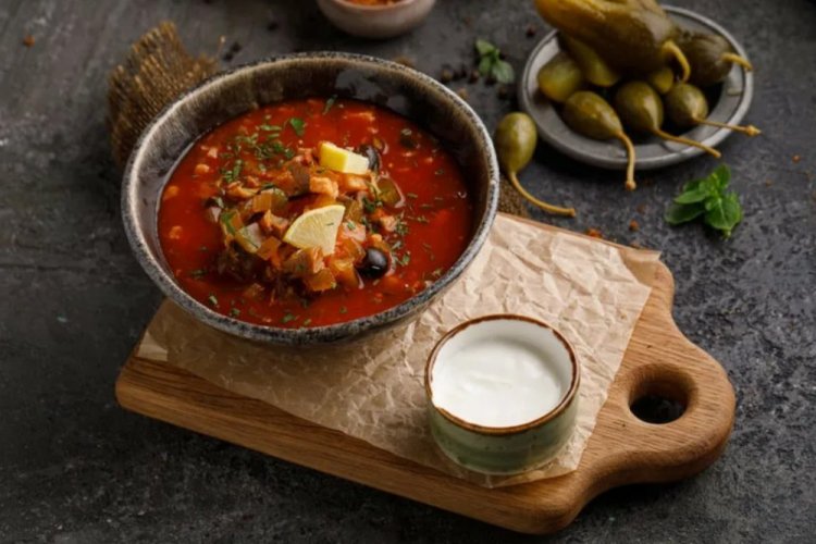 Солянка с уткой