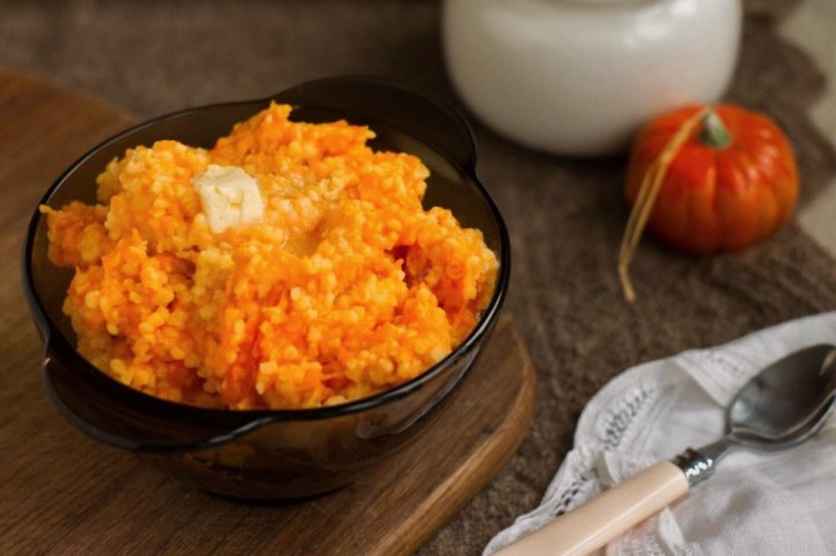 Пшенная каша с тертой тыквой