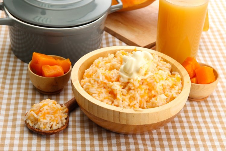 Рисовая каша с тыквой в мультиварке