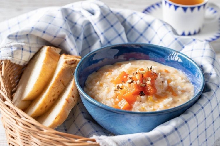 Рисовая каша с тыквой и сгущенкой