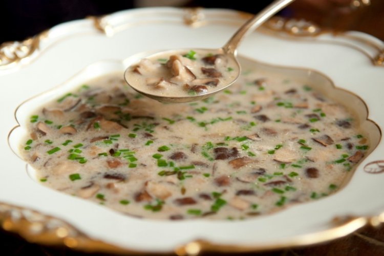 Грибной суп из опят со сливками