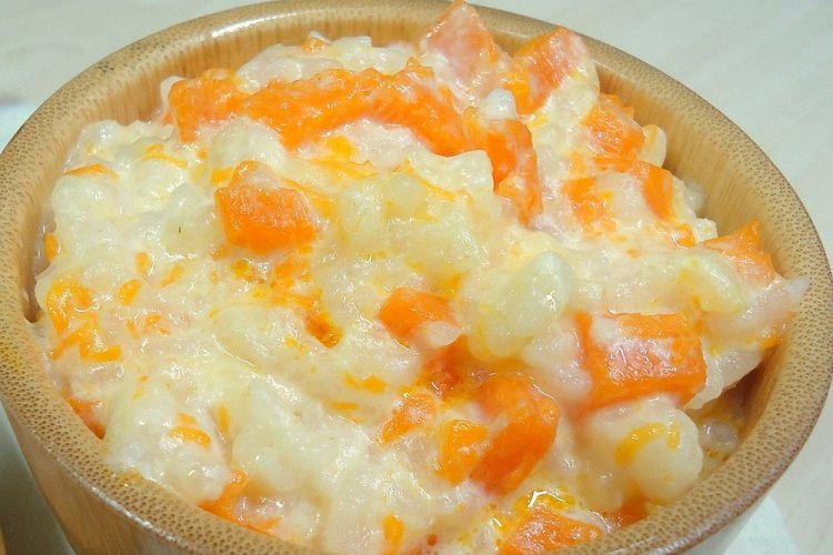 Рисовая каша с тыквой и ананасами на кокосовом молоке