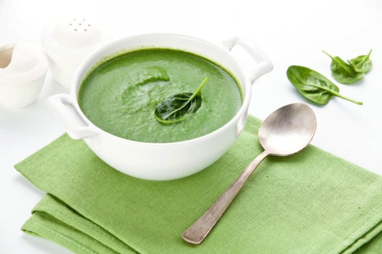 Суп-пюре из шпината для похудения