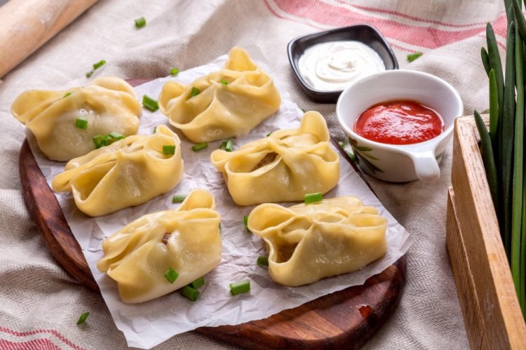 Манты с курицей