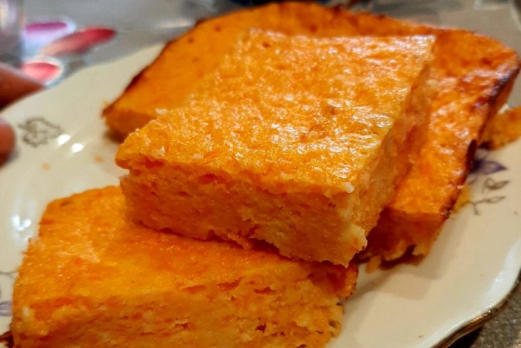 Морковная запеканка на сметане
