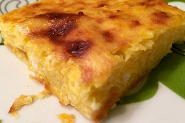 Запеканка из тыквы с бананом