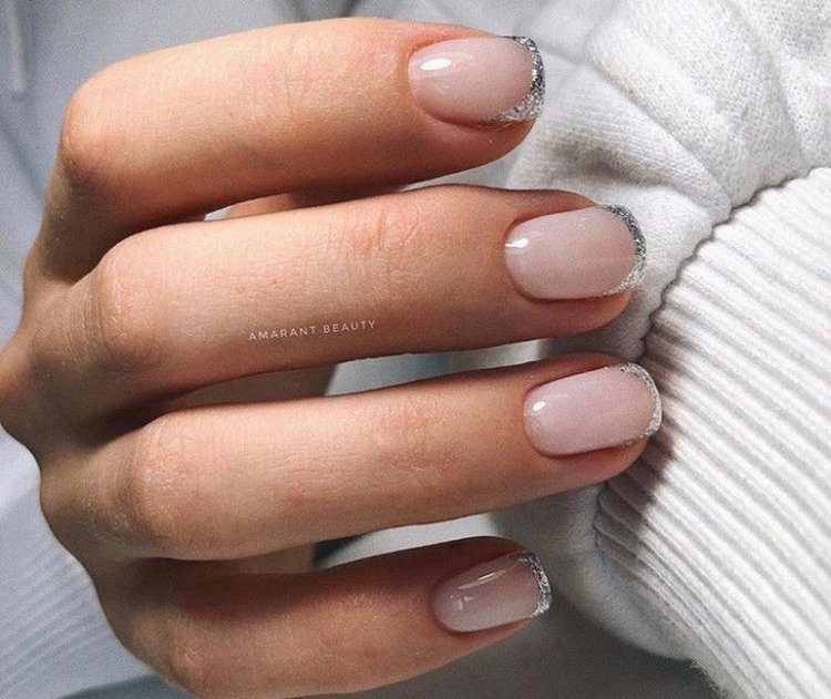 Френч с эффектом металлик