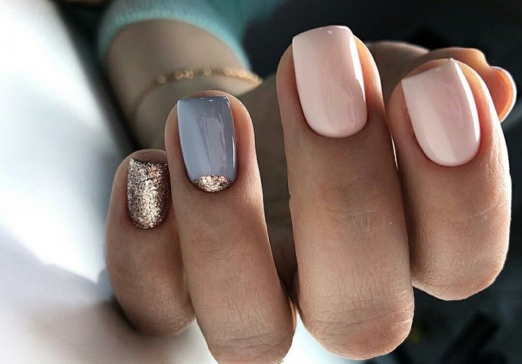 Серый с бежевым