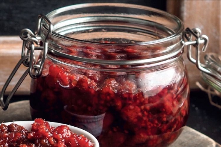 Яблочная начинка с малиной