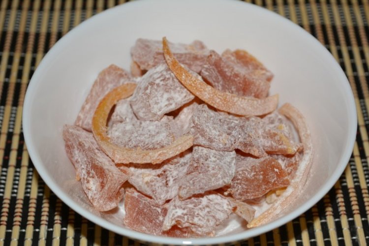 Цукаты из тыквы с апельсиновыми корками