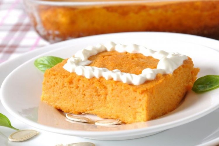 Тыквенная запеканка с рисовой мукой