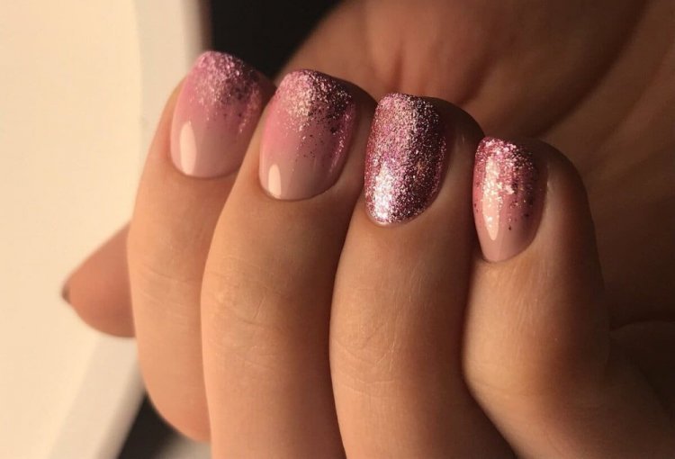 Растяжка блестками