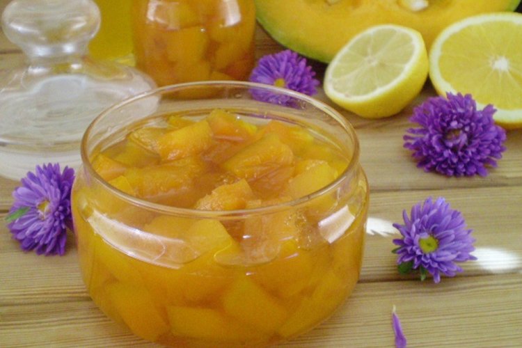 Варенье из тыквы с лимоном и сахаром