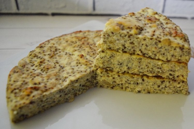 Воздушная запеканка с творогом и семенами чиа