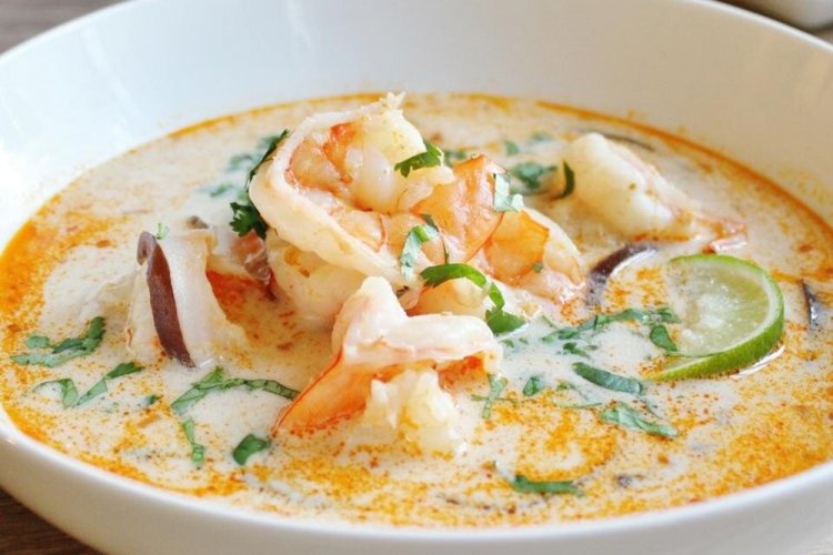 ПП суп с креветками на кокосовом молоке