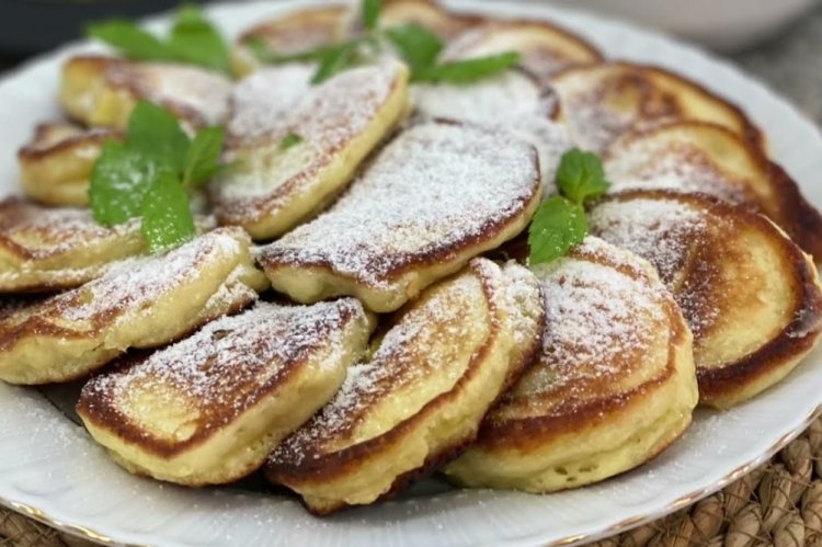 Оладьи на молоке с бананом