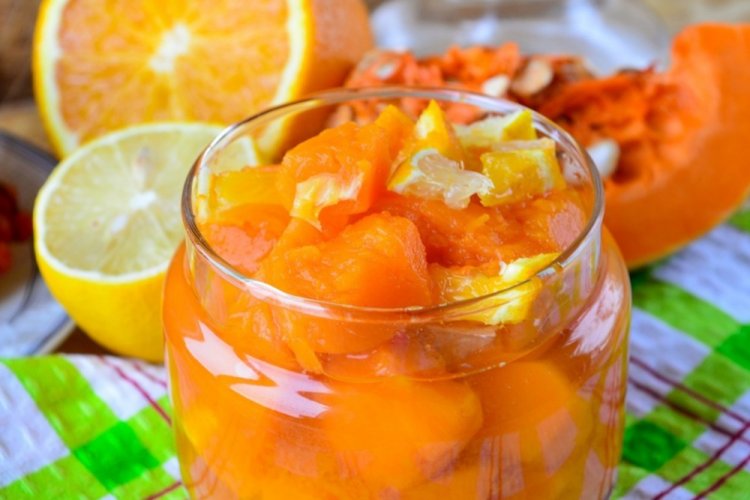 Варенье из тыквы с курагой и лимоном