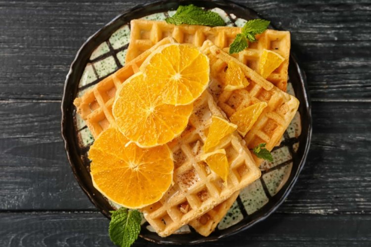 Бельгийские вафли с апельсином