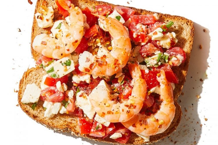 Брускетта с креветками по-итальянски