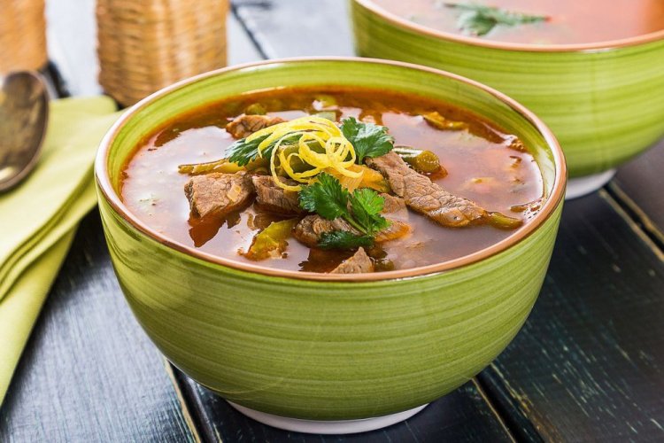 Суп с говядиной и сельдереем