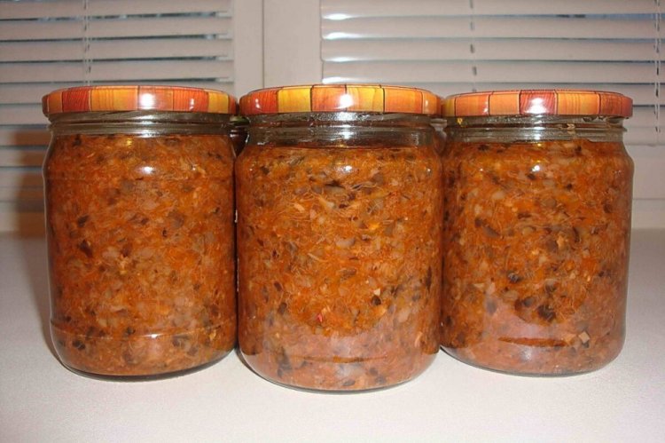 Грибная икра с уксусом