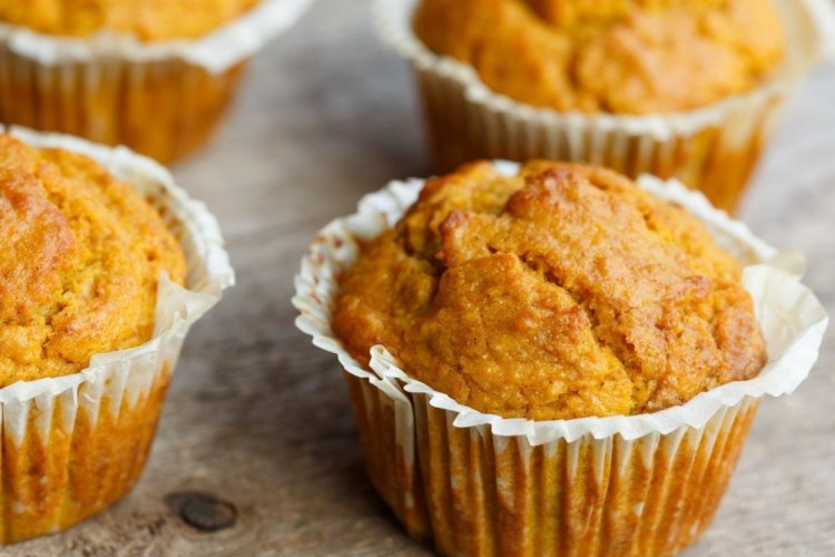 Тыквенные кексы на молоке