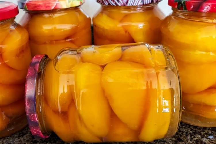 Персики в собственном соку на зиму