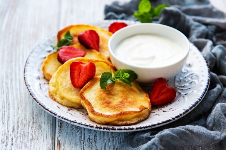 Оладьи на сметане и кефире